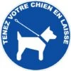 Panneau Obligation De Tenir Son Chien En Laisse - Rigide Ø180mm - 4041544