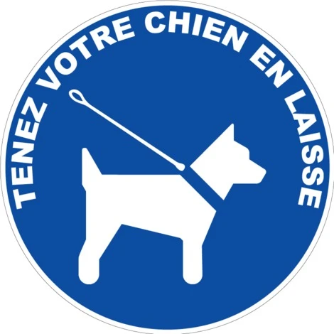 Panneau Obligation De Tenir Son Chien En Laisse - Rigide Ø180mm - 4041544 1 Panneau Obligation De Tenir Son Chien En Laisse - Rigide Ø180mm - 4041544