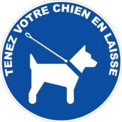 Panneau Obligation De Tenir Son Chien En Laisse - Rigide Ø450mm - 4081045