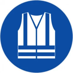 Panneau Obligation De Porter Un Gilet Haute Visibilite - Rigide Ø 80mm - 4021348