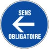 Panneau Sens Obligatoire Gauche - Rigide Ø300mm - 4060415