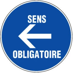 Panneau Sens Obligatoire Gauche - Rigide Ø300mm - 4060415