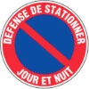 Panneau Défense De Stationner Jour Et Nuit - Rigide Ø300mm - 4035413