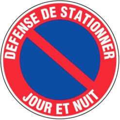 Panneau Défense De Stationner Jour Et Nuit - Rigide Ø300mm - 4035413