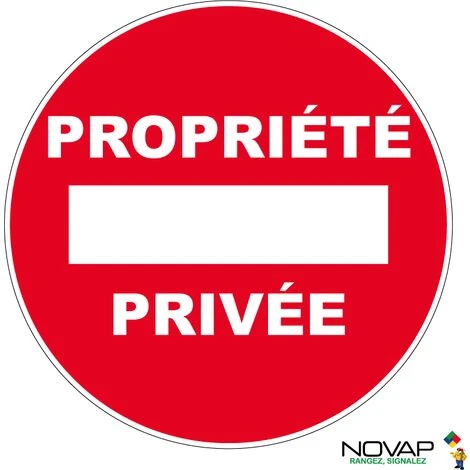 Panneau Sens Interdit - Propriété Privé - Rigide Ø300mm - 4060125 1 Panneau Sens Interdit - Propriété Privé - Rigide Ø300mm - 4060125