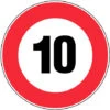 Panneau Vitesse Limitée à 10 Km/h - Rigide Ø300mm - 4063461