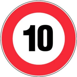 Panneau Vitesse Limitée à 10 Km/h - Rigide Ø300mm - 4063461