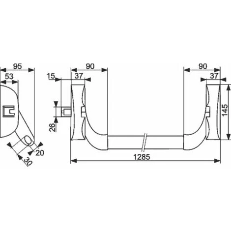 Serrure Anti-panique Idéa Barre 1 Point Blanc - Iséo 2 Serrure Anti-panique Idéa Barre 1 Point Blanc - Iséo – Image 2