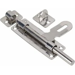 Acier Inoxydable-Cadenas à Verrou Loquet Targette De Portail Coulissant Verrou De Toilettes/la Salle De Bain Argenté 4,45 Cm -Promos Matériel Boutique 75262525 3