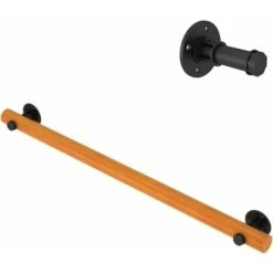 Main Courante D'escalier Ronde En Bois Massif—50 Cm Trousse D'outils Complète, Garde-Corps Antidérapants Pour L'intérieur De La Maison, Mains Courantes En Bois Sûres Pou/ LionKnight