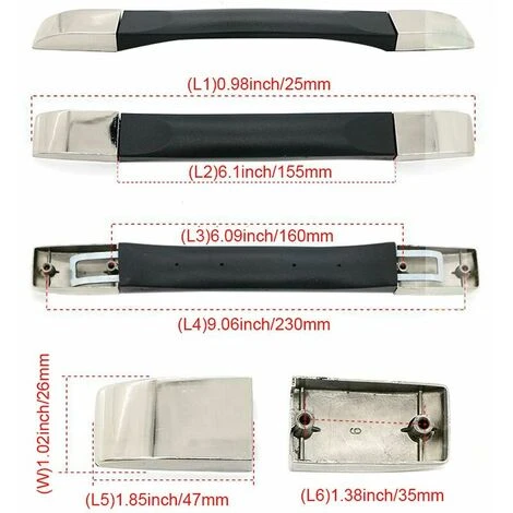 GP Poignée De Bagage Multifonctionnelle De 15.5 Cm Série 115B B007 Pour Valise Noir 3 GP Poignée De Bagage Multifonctionnelle De 15.5 Cm Série 115B B007 Pour Valise Noir – Image 3