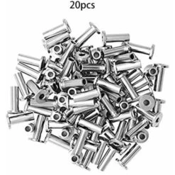 20 Pcs Manchons De Protection En Acier Inoxydable Pour Garde-corps De Câble 1/8 Pouce Poteaux En Bois, Balustrade De Bricolage,——Ephé