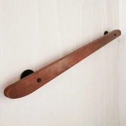 Kit Complet De Main Courante, Main Courante En Bois, Barres De Support De Couloir De Main Courante Antidérapante Pour Loft Intérieur, 2 Bases En Fer Forgé (Size : 50cm),——Ephé -Promos Matériel Boutique 75513202 3