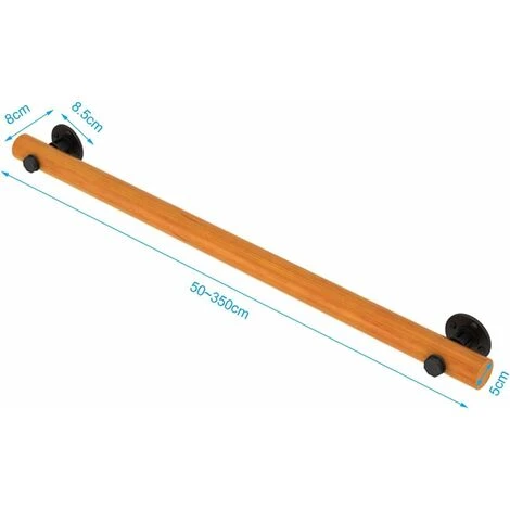 Main Courante D'escalier Ronde En Bois Massif—50 Cm Trousse D'outils Complète, Garde-Corps Antidérapants Pour L'intérieur De La Maison, Mains Courantes En Bois Sûres Pou,Seuçais 2 Main Courante D'escalier Ronde En Bois Massif—50 Cm Trousse D'outils Complète, Garde-Corps Antidérapants Pour L'intérieur De La Maison, Mains Courantes En Bois Sûres Pou,Seuçais – Image 2