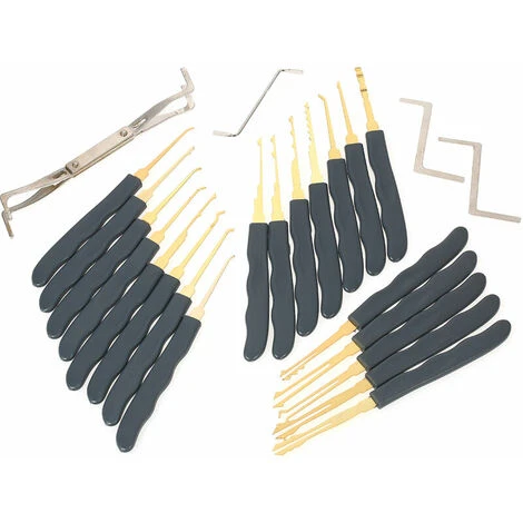 SEENLIN 24Pcs Professional Unlocking Crochetage Outils Set Pratique Kit Lockset Avec Etui En Cuir Pour Serrurerie Debutants 1 SEENLIN 24Pcs Professional Unlocking Crochetage Outils Set Pratique Kit Lockset Avec Etui En Cuir Pour Serrurerie Debutants