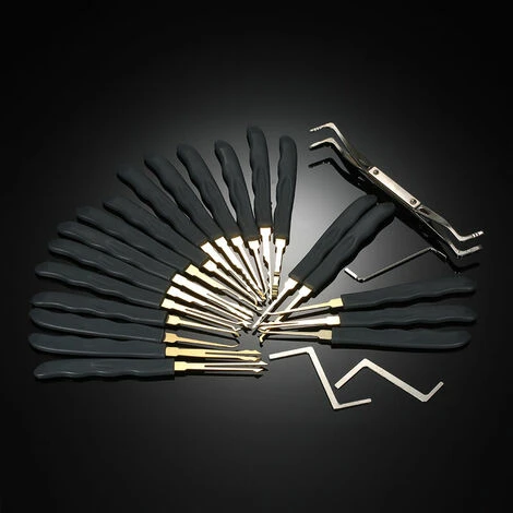 SEENLIN 24Pcs Professional Unlocking Crochetage Outils Set Pratique Kit Lockset Avec Etui En Cuir Pour Serrurerie Debutants 2 SEENLIN 24Pcs Professional Unlocking Crochetage Outils Set Pratique Kit Lockset Avec Etui En Cuir Pour Serrurerie Debutants – Image 2