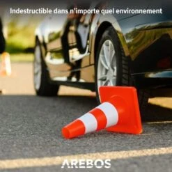 AREBOS 10 X Cône De Signalisation Orange Blanc Réfléchissant 50 Cm Cônes De Circulation 8 AREBOS 10 X Cône De Signalisation Orange Blanc Réfléchissant 50 Cm Cônes De Circulation -Promos Matériel Boutique 7557596 4