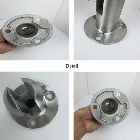 Edelstahl-Glasgeländerpfosten Runder Schwimmbad-Geländerpfosten Dicke Basis Ohne Handlauf Glaspfosten Vom Boden Bis Zur Decke (160 Mm), 13Thirteen 4 Edelstahl-Glasgeländerpfosten Runder Schwimmbad-Geländerpfosten Dicke Basis Ohne Handlauf Glaspfosten Vom Boden Bis Zur Decke (160 Mm), 13Thirteen – Image 4