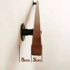 Komplettes Handlauf-Set, Handlauf Aus Holz, Rutschfeste Handlauf-Korridor-Stützstangen Für Innenlofts, 2 Schmiedeeiserne Sockel (Size : 50cm) ,13dreizehn -Promos Matériel Boutique 75591684 4