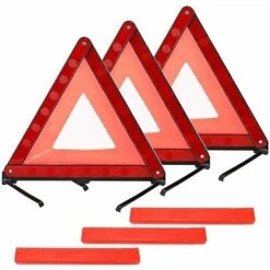 Cadre D'avertissement De Sécurité D'urgence Triangle Réflecteur Pliable Voiture Camion Panneau D'avertissement De Sécurité Routière Avec étui De Rangement