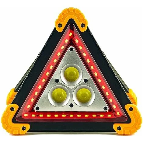 Triangle D'avertissement D'urgence Multifonctionnel – Signal Lumineux De Sécurité, Essentiel Pour Les Accidents De Véhicule/réparation/risque/camping/randonnée Projecteur, Résistant à L'eau, Antichoc 1 Triangle D'avertissement D'urgence Multifonctionnel – Signal Lumineux De Sécurité, Essentiel Pour Les Accidents De Véhicule/réparation/risque/camping/randonnée Projecteur, Résistant à L'eau, Antichoc