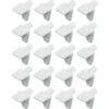20x Taquet En Plastique équerre à Tenon 5mm Pour Tablettes Bois Ou Verre Meuble Etagère Placard Plateau Armoire Support Fixation, Blanc