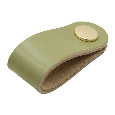 Poignee De Porte Cuir - 4 Poignee Cuir - Poignées De Meuble En Cuir Avec Vis Accessoires - Poignées De Placard Pour Armoire, Cuisine Et Porte(vert Olive, Trou Unique) 3 Poignee De Porte Cuir - 4 Poignee Cuir - Poignées De Meuble En Cuir Avec Vis Accessoires - Poignées De Placard Pour Armoire, Cuisine Et Porte(vert Olive, Trou Unique) – Image 3