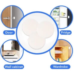 Protections Murales De Boutons De Porte - Plaque Ronde Auto-Adhésive - Coussinets De Pare-Chocs De Porte - Protection De Pare-Chocs De Poignée De Porte Pour Bouton De Porte, Cuisine, Bureau -Promos Matériel Boutique 76464303 4