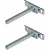 2x Support D'étagère Réglable Mural Caché Invisible Flottant En T En Acier Zingué à Visser Ajustable Métal Meuble Placard Décoration Fixation Décoration DIY Maison Garage Taquet Tablette, 110 X 19mm