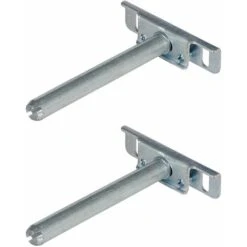 2x Support D'étagère Réglable Mural Caché Invisible Flottant En T En Acier Zingué à Visser Ajustable Métal Meuble Placard Décoration Fixation Décoration DIY Maison Garage Taquet Tablette, 110 X 19mm