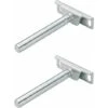 2x Support D'étagère Réglable Mural Caché Invisible Flottant En T En Acier Galvanisé à Visser Ajustable Métal Meuble Placard Décoration Fixation Décoration DIY Maison Garage Taquet Tablette, 112 X 20m