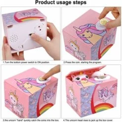Tirelire Licorne Pour Enfants Filles, Tirelire Automatique -Promos Matériel Boutique 76871665 5