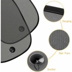 Pare Soleil Voiture Bébé/Enfant, Universelle Pour Pare-Soleil Fenêtre De Voiture , Protection UV/Chaleur Pour Offre Une Protection UV Maximale Pour Bébé, Adultes,Chien (2 Pièces) -Promos Matériel Boutique 76980886 3