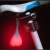 Feux Arrière De Boule De Vélo, Lumières D'avertissement De Coeur De Vélo, Lampe D'oeuf LED Essentielle De Nuit, Imperméable - Rouge