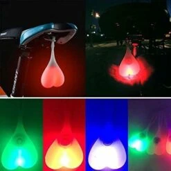 Feux Arrière De Boule De Vélo, Lumières D'avertissement De Coeur De Vélo, Lampe D'oeuf LED Essentielle De Nuit, Imperméable - Rouge -Promos Matériel Boutique 76990292 3