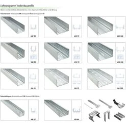 CD UD CW UA Profilés Pour Cloisons Sèches 2-3m Profilé De Plafond: UD 27, 12 Mètres -Promos Matériel Boutique 77186129 4