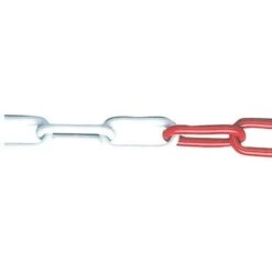 Chaîne En Acier De Signalisation Rouge Et Blanche Mt.25 Maille D.5 - Hall -Promos Matériel Boutique 77511295 3