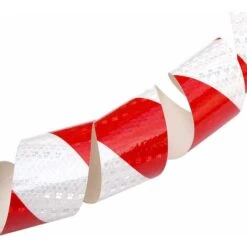 Bande Réfléchissante, 2 Pcs 3 M 50 Mm Prismatic étanche Inclinés Forme De Sécurité Rouleau De Ruban De Signalisation Vinyle Autocollant Sécurité Ruban Adhésif Rouge & Blanc -Promos Matériel Boutique 77638396 3