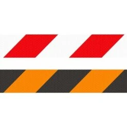 Bande Réfléchissante, 2 Pcs 3 M 50 Mm Prismatic étanche Inclinés Forme De Sécurité Rouleau De Ruban De Signalisation Vinyle Autocollant Sécurité Ruban Adhésif Rouge & Blanc -Promos Matériel Boutique 77638396 4