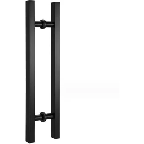 Poignée Coulissante De Porte De Grange, Poignée En H Double Face Pour Porte En Verre/bois, Acier Inoxydable, Noir Mat 1 Poignée Coulissante De Porte De Grange, Poignée En H Double Face Pour Porte En Verre/bois, Acier Inoxydable, Noir Mat
