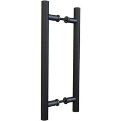 Poignée De Porte Coulissante, Double Face En Forme De H, Poignée De Porte Battante Robuste, Noire Longueur 600 Mm Espacement Des Trous 400 Mm -Promos Matériel Boutique 78045625 5