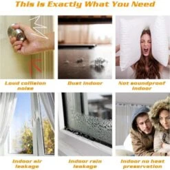 20m Bande De Joint, Auto-adhésif Anticollision Joint De Porte,Joint D'étanchéité De Porte Et Fenêtre Pour Anti-intempéries/isolation Acoustique - 9mmx6mm -Promos Matériel Boutique 78386253 5