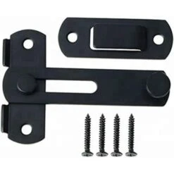 Loquet De Porte Loquet De Porte En Acier Inoxydable De Haute Qualité, Adapté Au Loquet Coulissant De Porte Et Fenêtre Loquet De Grange, Ménage, Extérieur Guazhuni (Noir) -Promos Matériel Boutique 78386268 4