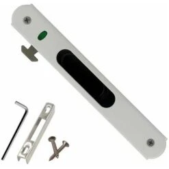 Serrure De Porte Coulissante - Garnitures De Quincaillerie De Verrouillage Simple De Fenêtre De Porte Coulissante En Acier Inoxydable De Ménage