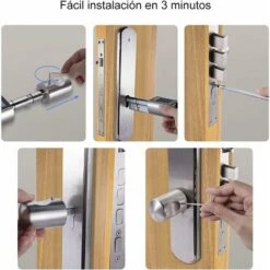 Serrure Connectée,serrure Digitale Avec Carte,Bluetooth APP, De Porte Intelligente,Cylindre De Serrure électrique à Code -Promos Matériel Boutique 78422471 4