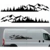 2 Pièces Autocollant De Voiture Montagne Forêt Vinyle Voiture Autocollant Camion Fenêtre Pare-chocs Voiture Porte Autocollant Kayak Décoratif Vinyle Corps Autocollant