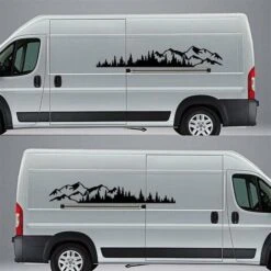 2 Pièces Autocollant De Voiture Montagne Forêt Vinyle Voiture Autocollant Camion Fenêtre Pare-chocs Voiture Porte Autocollant Kayak Décoratif Vinyle Corps Autocollant -Promos Matériel Boutique 78468272 3