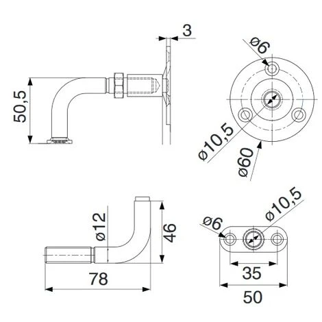 Support De Rampe à Visser Coudé Réglable De 84 à 94 Mm - TORBEL - 9930041 2 Support De Rampe à Visser Coudé Réglable De 84 à 94 Mm - TORBEL - 9930041 – Image 2