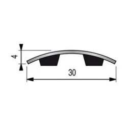 Barre De Seuil Adhésive 0,73 M Laiton Poli - DINAC - 071123 -Promos Matériel Boutique 78755300 3