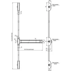 Push Bar 1 Point CFPF L850 Gris - ASSA ABLOY - 16565000 5 Push Bar 1 Point CFPF L850 Gris - ASSA ABLOY - 16565000 -Promos Matériel Boutique 78756155 3